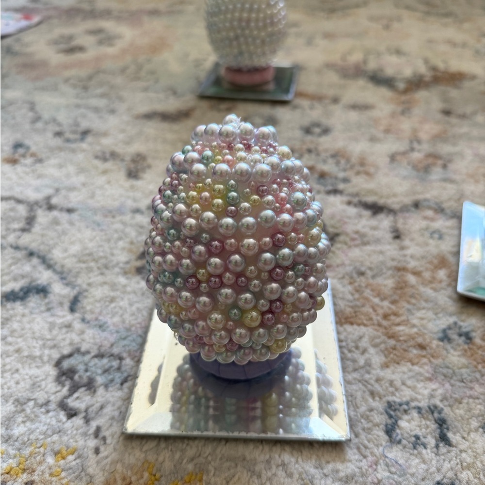 Pearl Beaded Decorative Egg